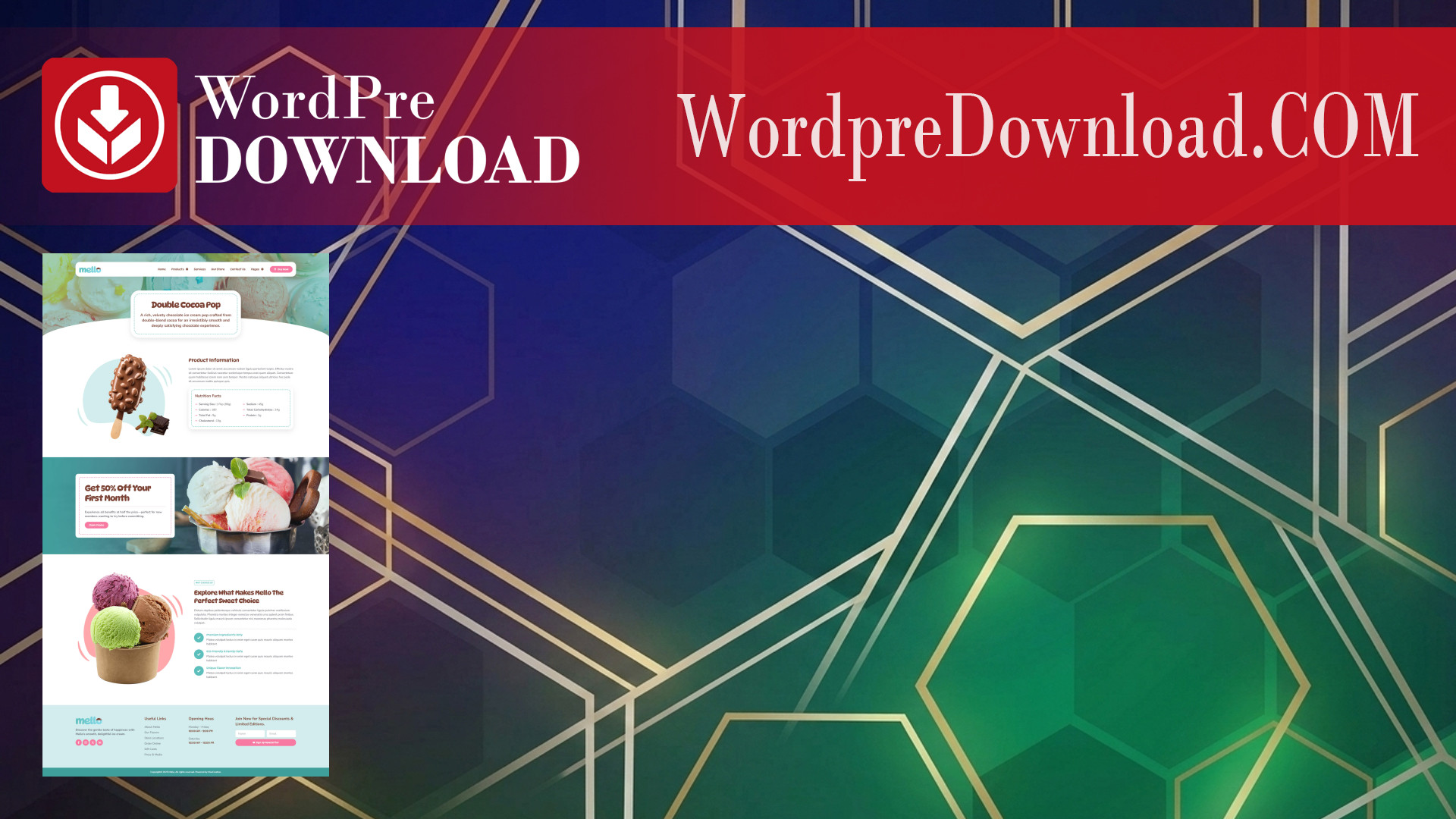 Mello – Ice Cream Shop and Company Elementor Template Kit – WordpreDownload.COM