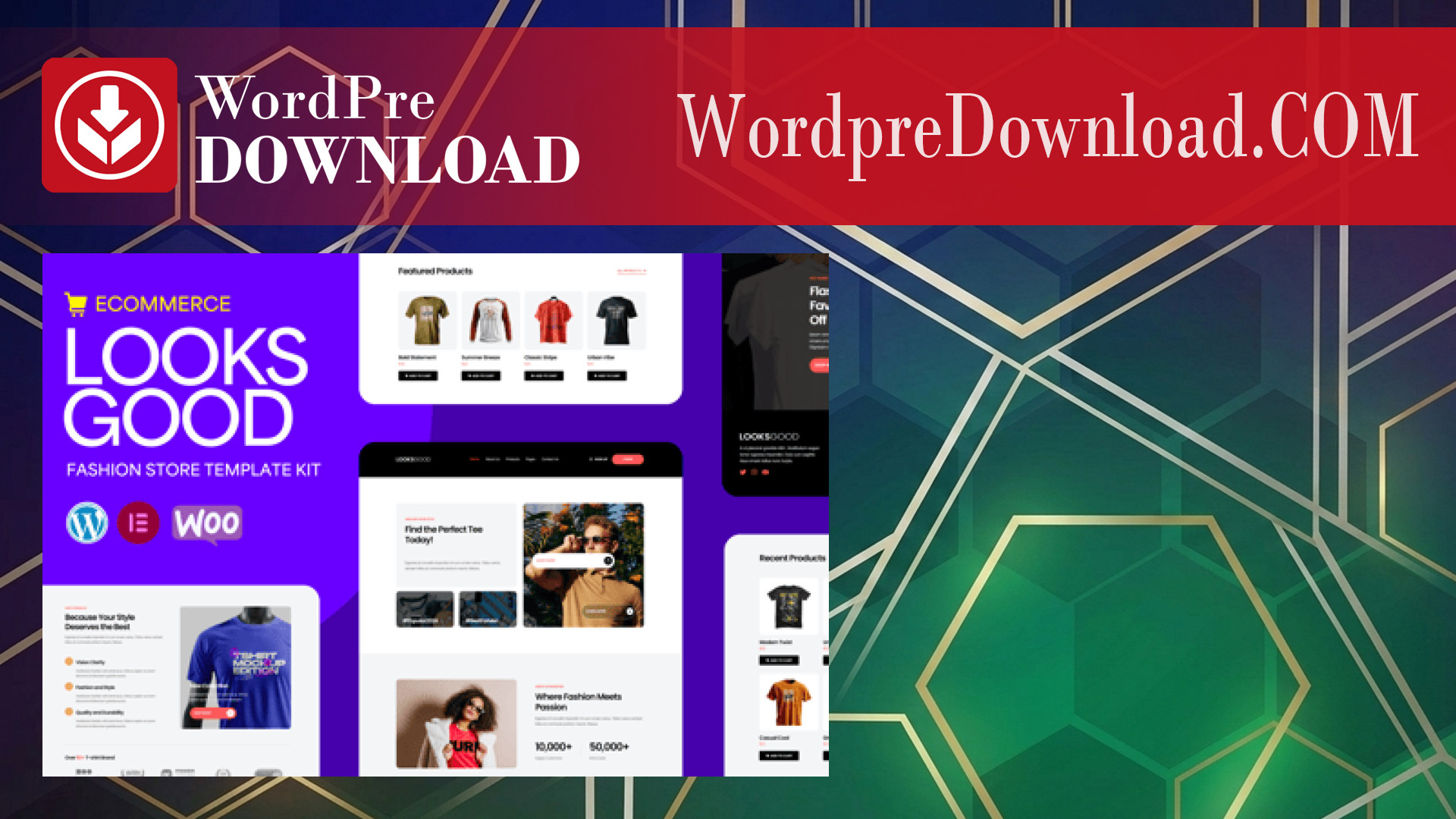 LooksGood – T-shirt Store Elementor Pro Template Kit – WordpreDownload.COM