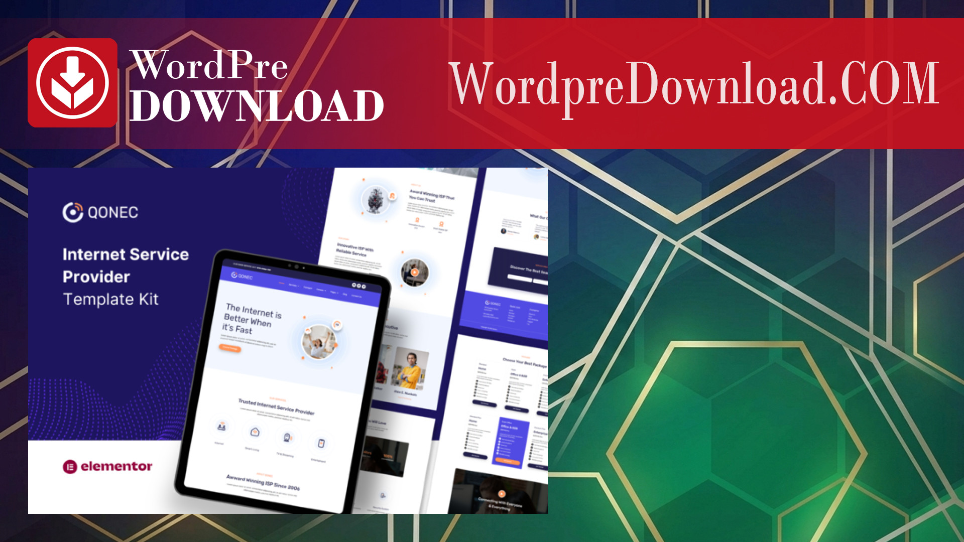 Qonec – Broadband and Internet Service Provider Template Kit – WordpreDownload.COM