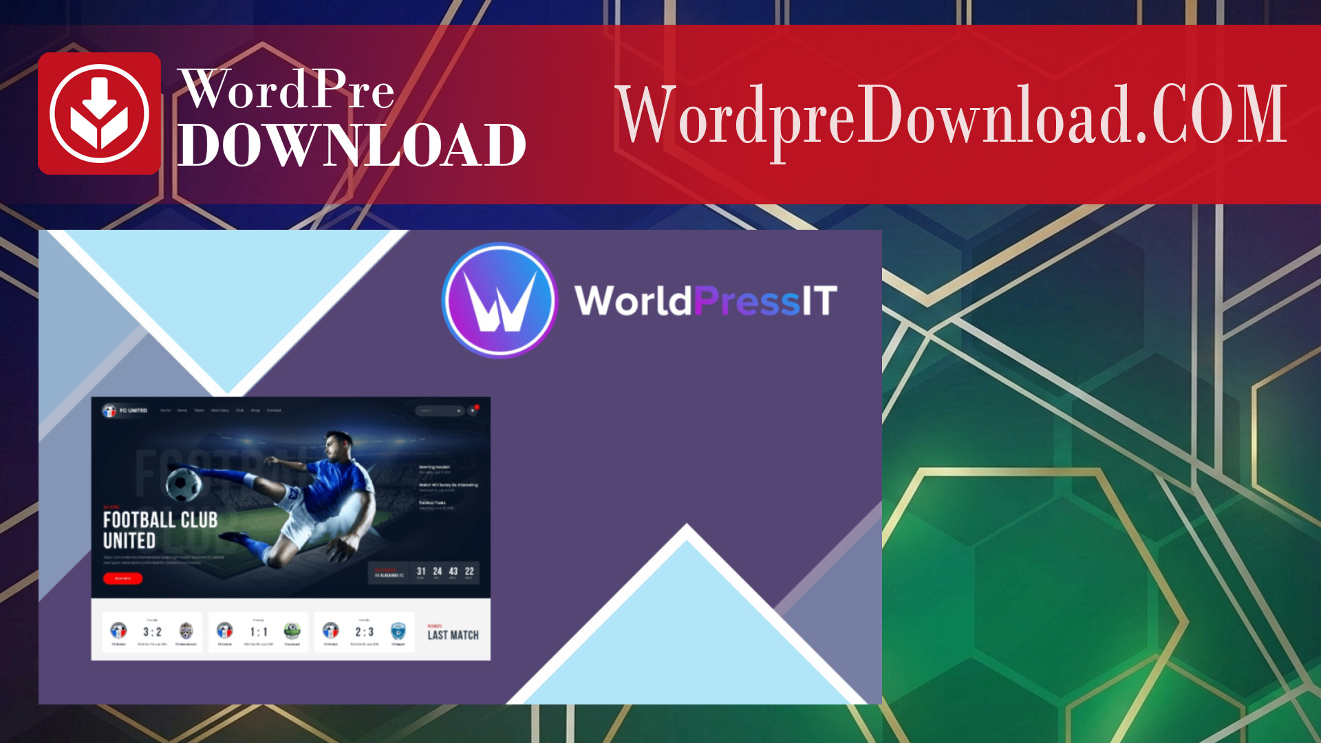 FC United Football, Soccer and Sports WordPress Theme (plus RTL) – WordpreDownload.COM