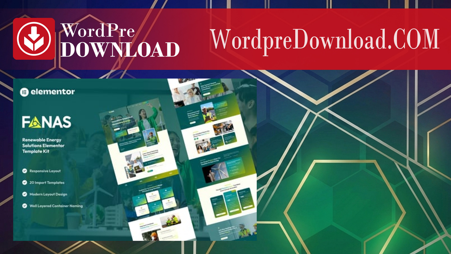 Fanas – Solar and Green Renewable Energy Solutions Elementor Template Kit – WordpreDownload.COM