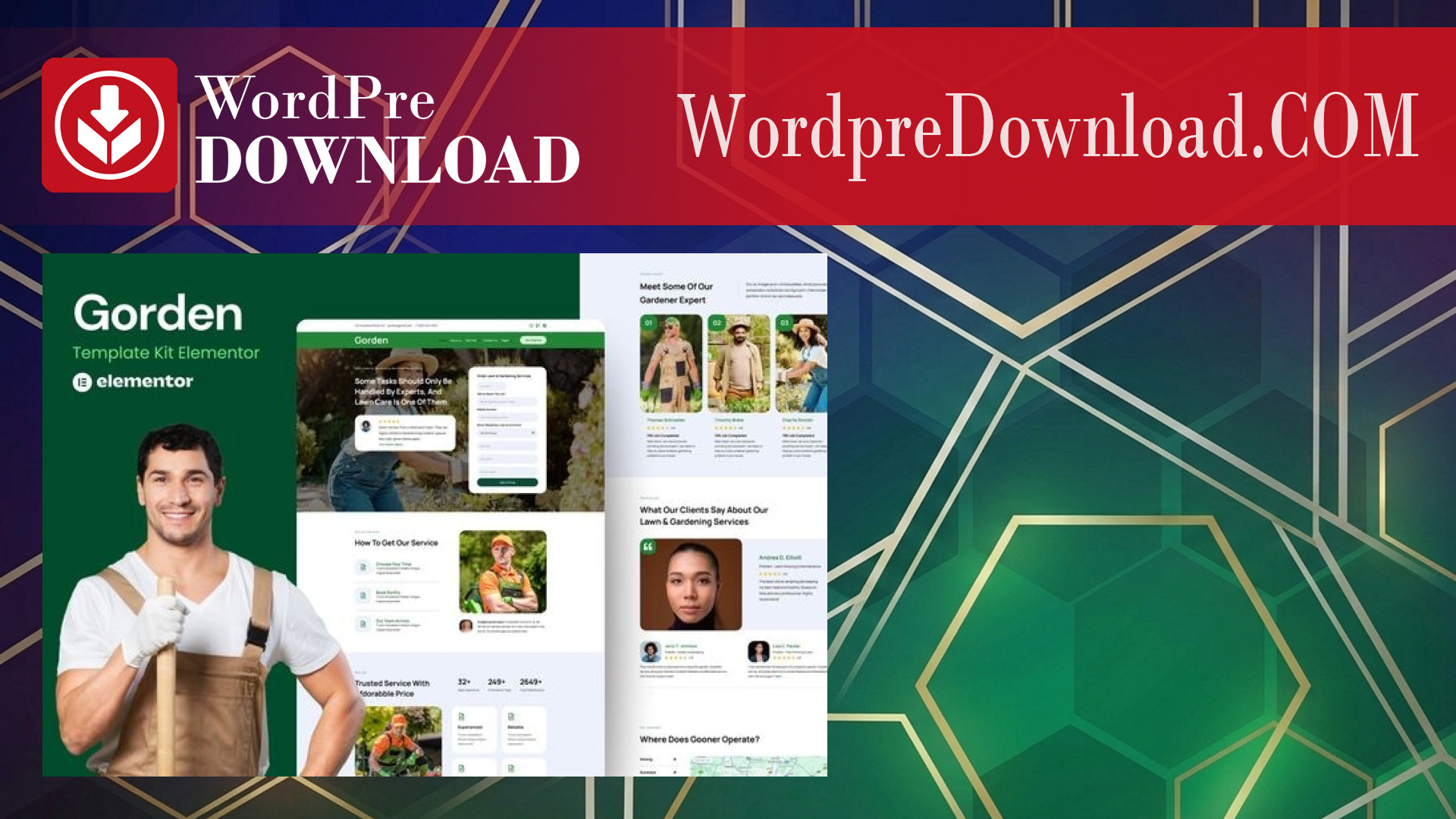 Gorden – Lawn and Gardening Service Elementor Template Kit – WordpreDownload.COM