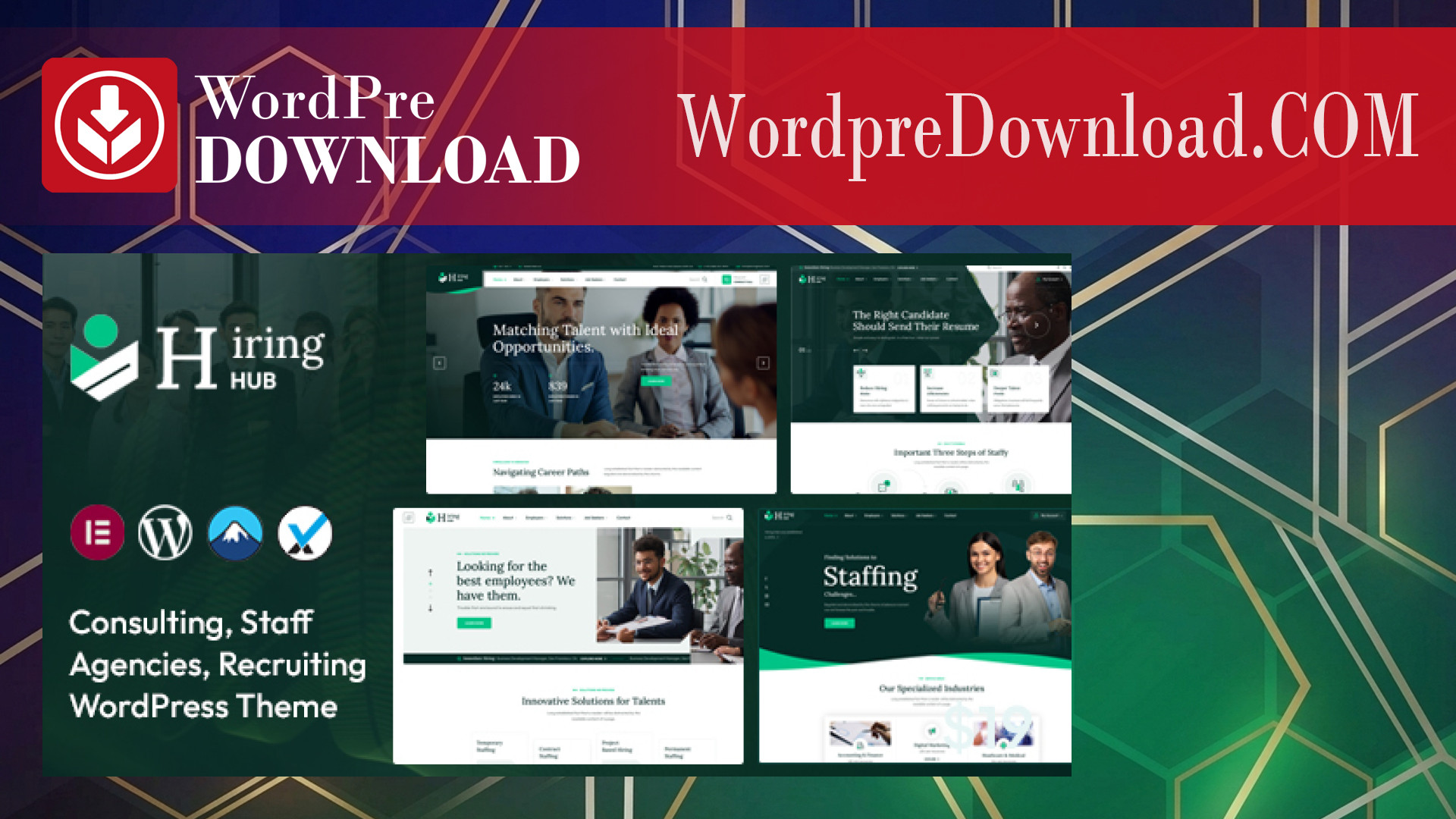 Hiring Hub – Staffing Agencies WordPress Them – WordpreDownload.COM