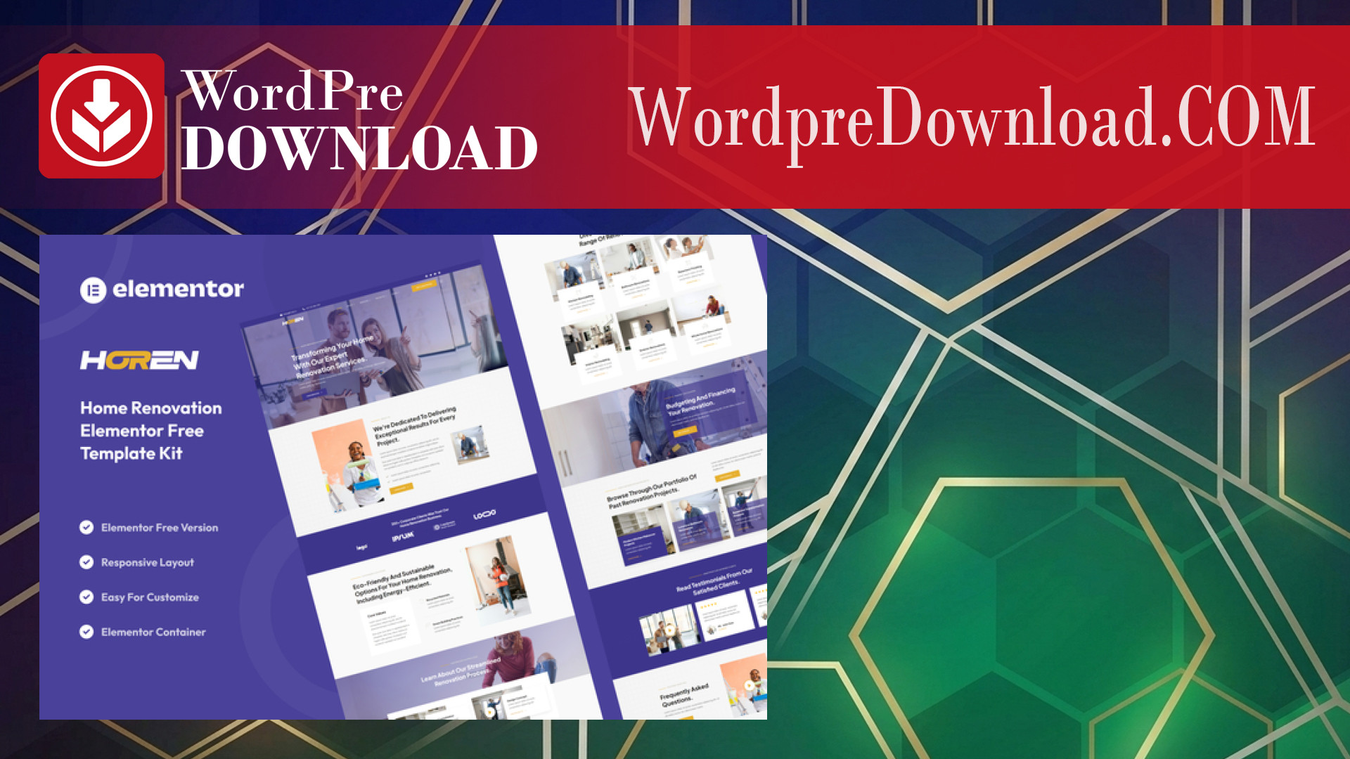 Horen – Home Renovation Services Elementor Template Kit – WordpreDownload.COM