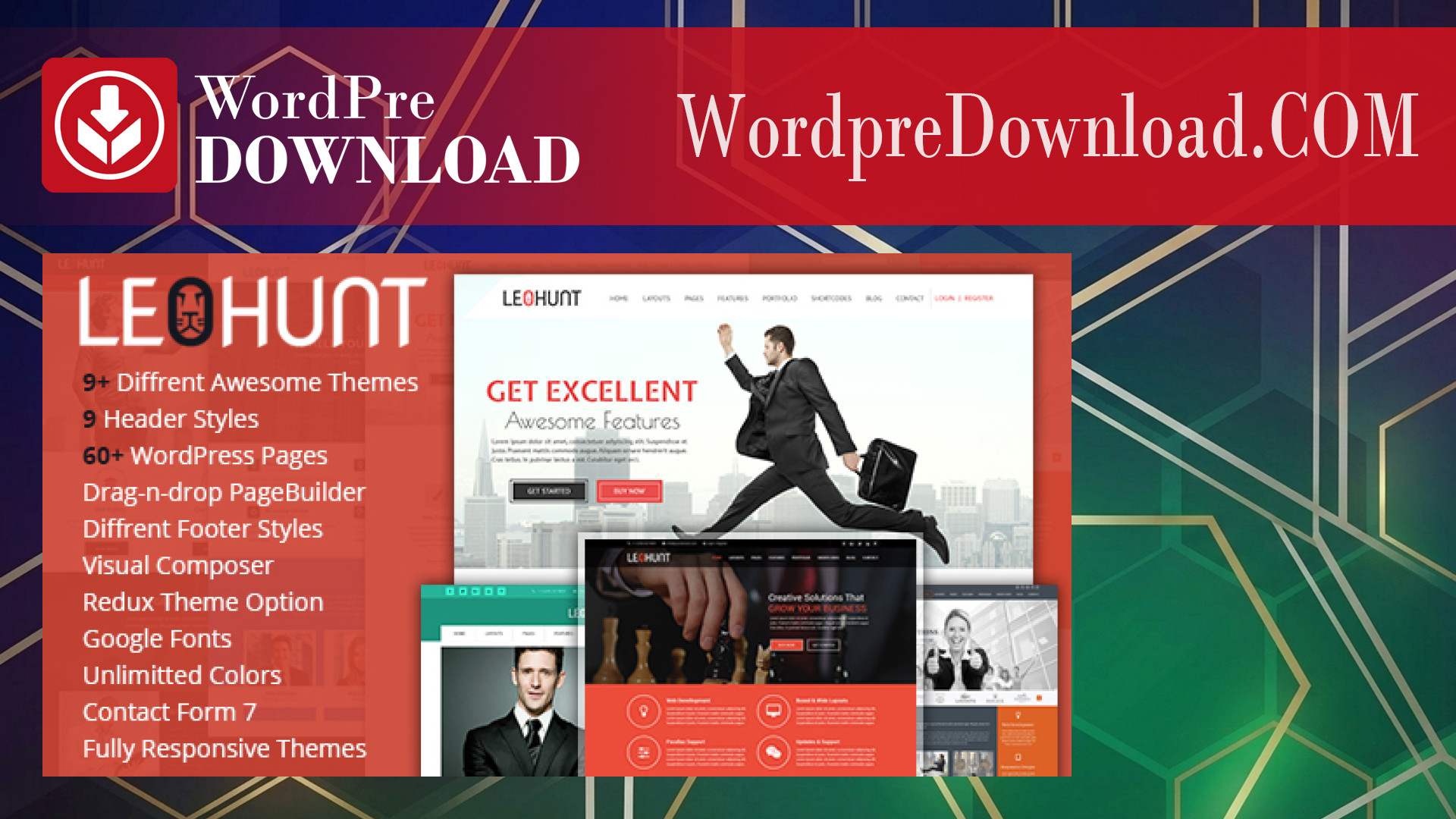 LeoHunt – Responsive MultiPurpose WordPress Theme – WordpreDownload.COM