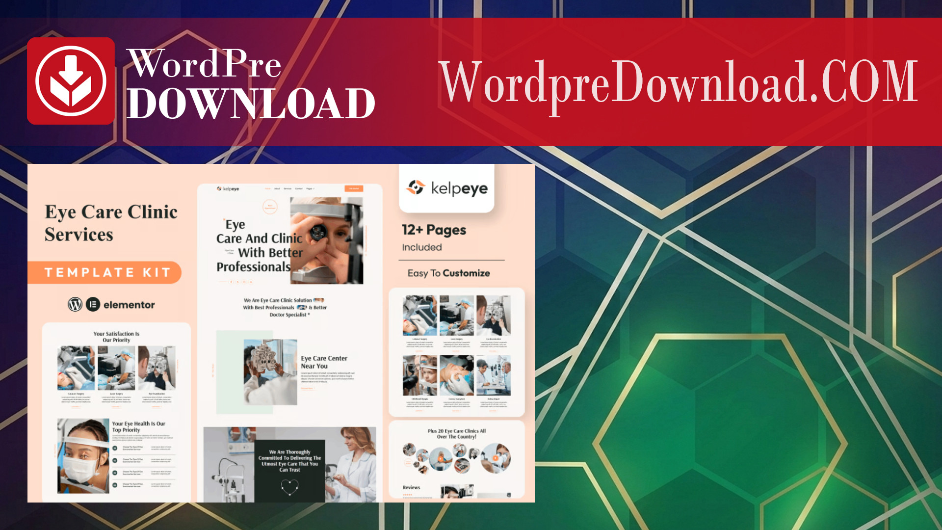 Kelpeye – Optometrist and Eye Care Elementor Template Kit – WordpreDownload.COM