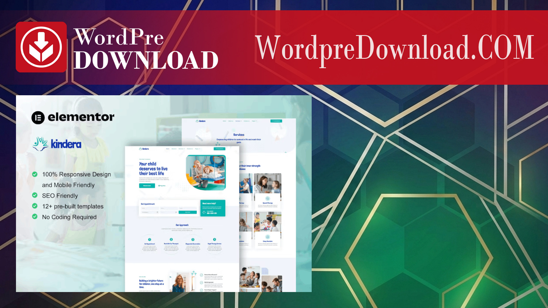 Kindera – Child Therapist and Psychologist Service Elementor Template Kit – WordpreDownload.COM