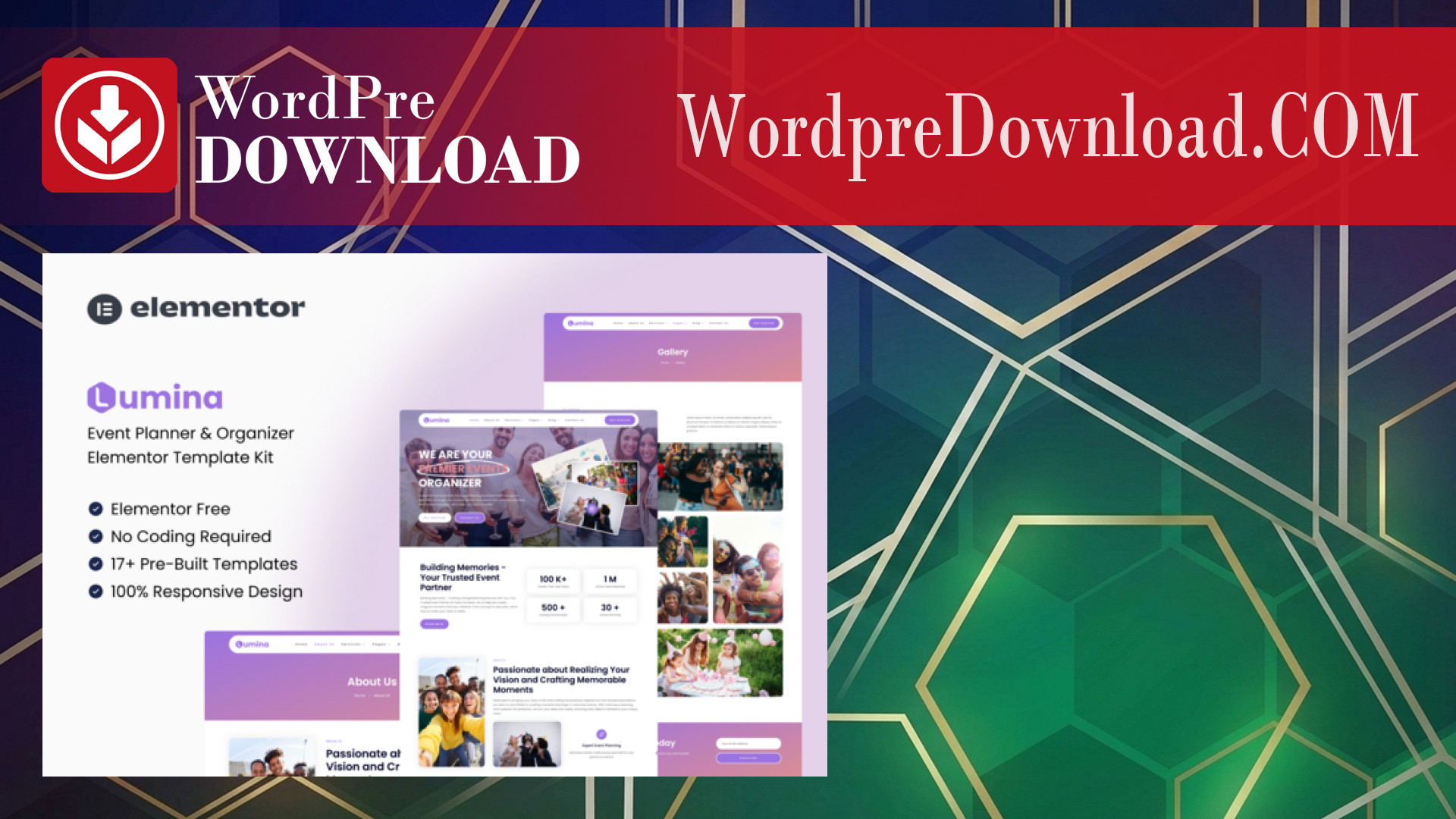 Lumina – Event Planner and Organizer Elementor Template Kit – WordpreDownload.COM