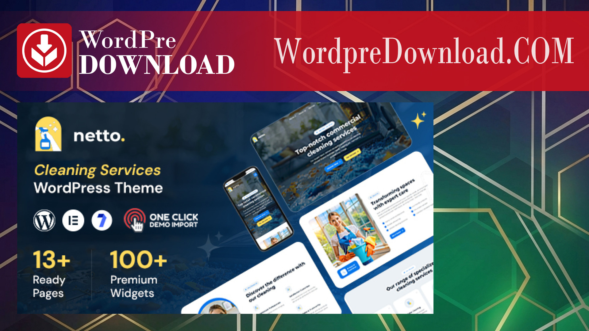 Netto – Cleaning Company WordPress Theme – WordpreDownload.COM