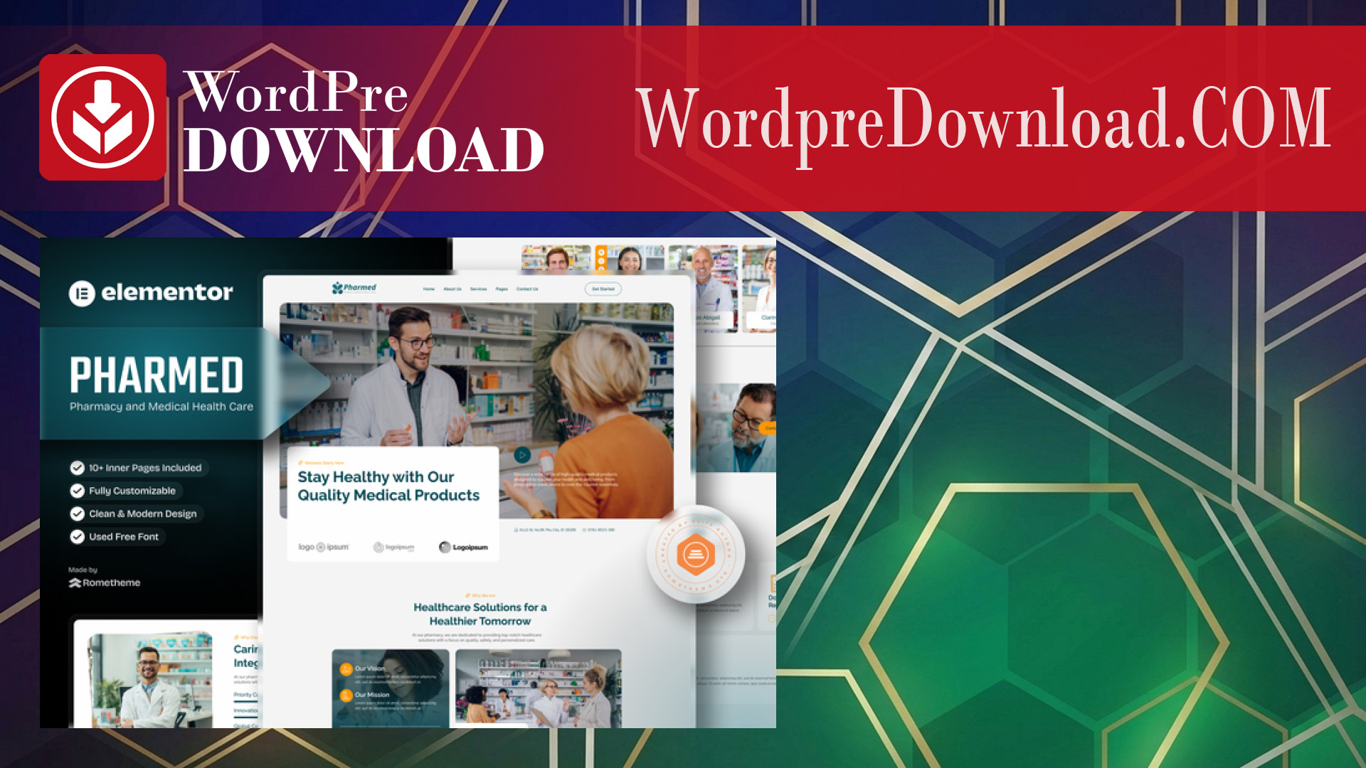 Pharmed – Pharmacy and Medical Health Care Elementor Template Kit – WordpreDownload.COM