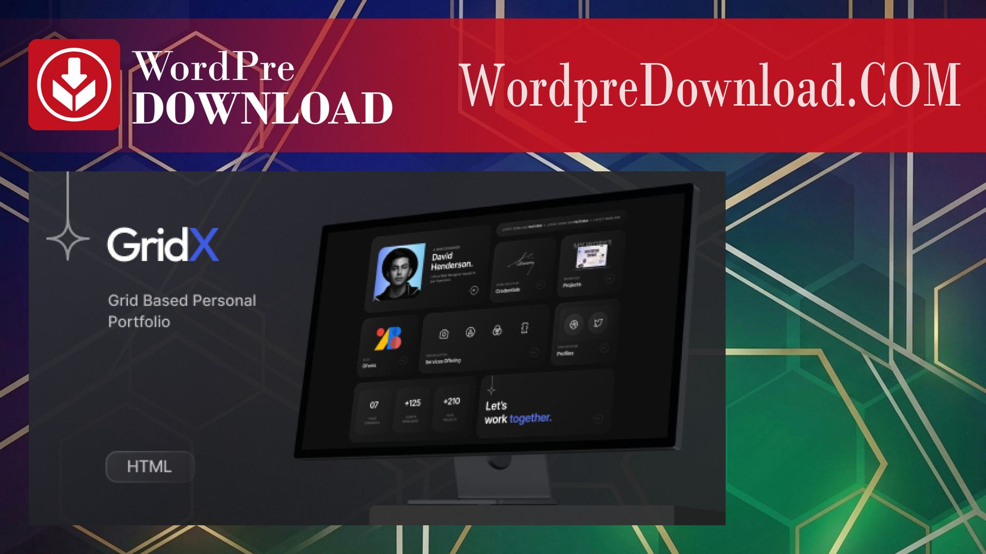 Gridx Portfolio WordPress Theme – WordpreDownload.COM