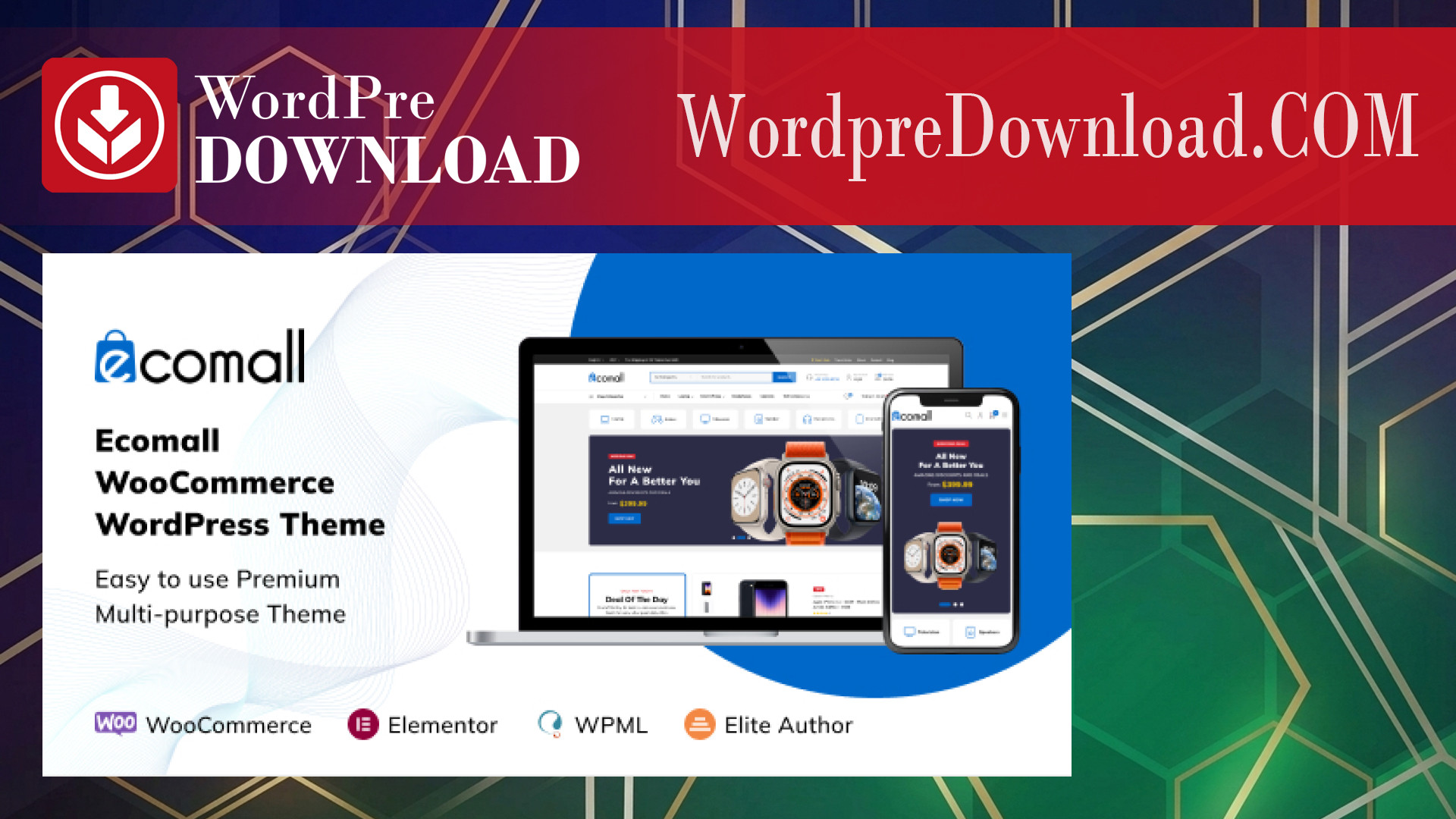 Ecomall – Elementor Electronics WooCommerce Theme – WordpreDownload.COM