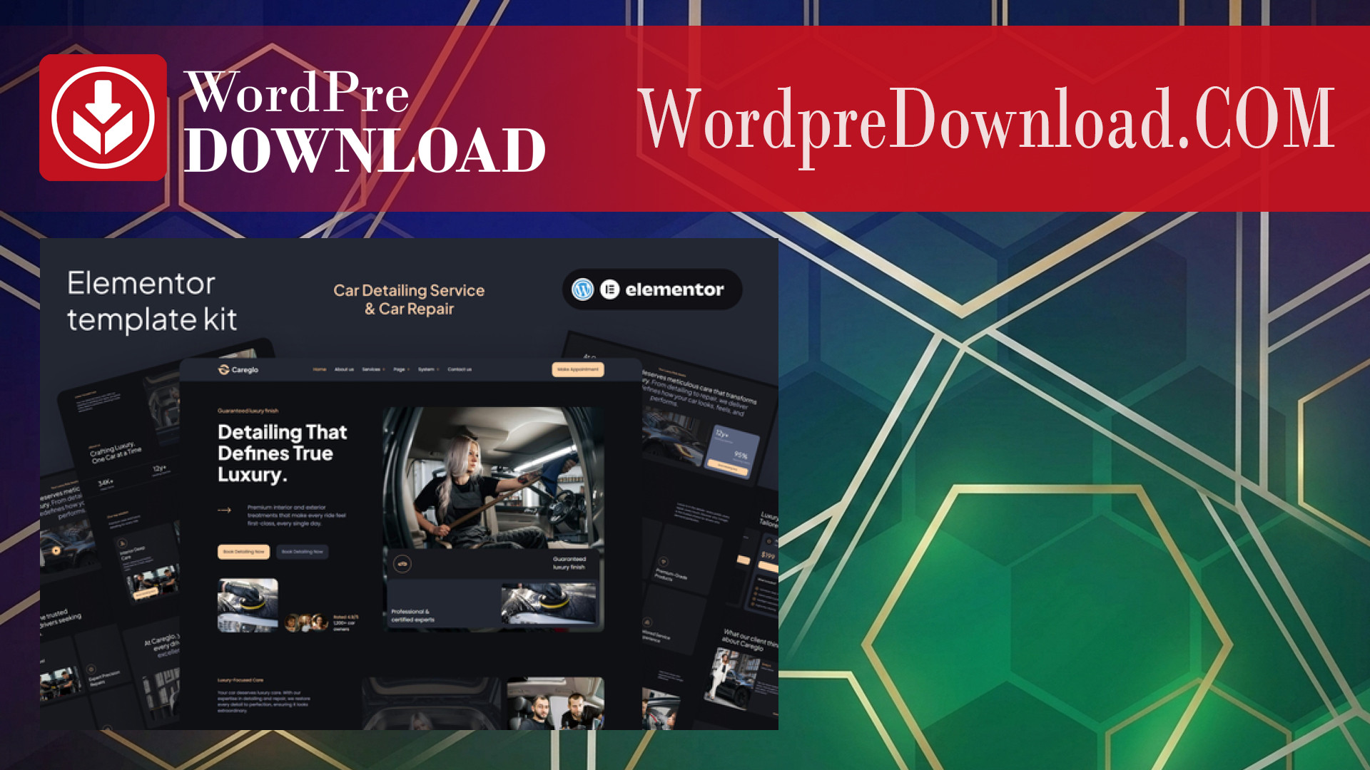 Careglo – Car Detailing Service and Car Repair Elementor Template Kit – WordpreDownload.COM