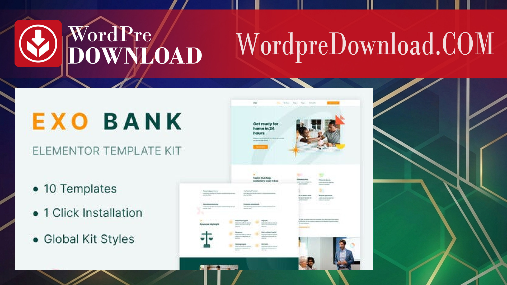 Exobank – Financial Elementor Template Kit Download – Wordpredownload.com