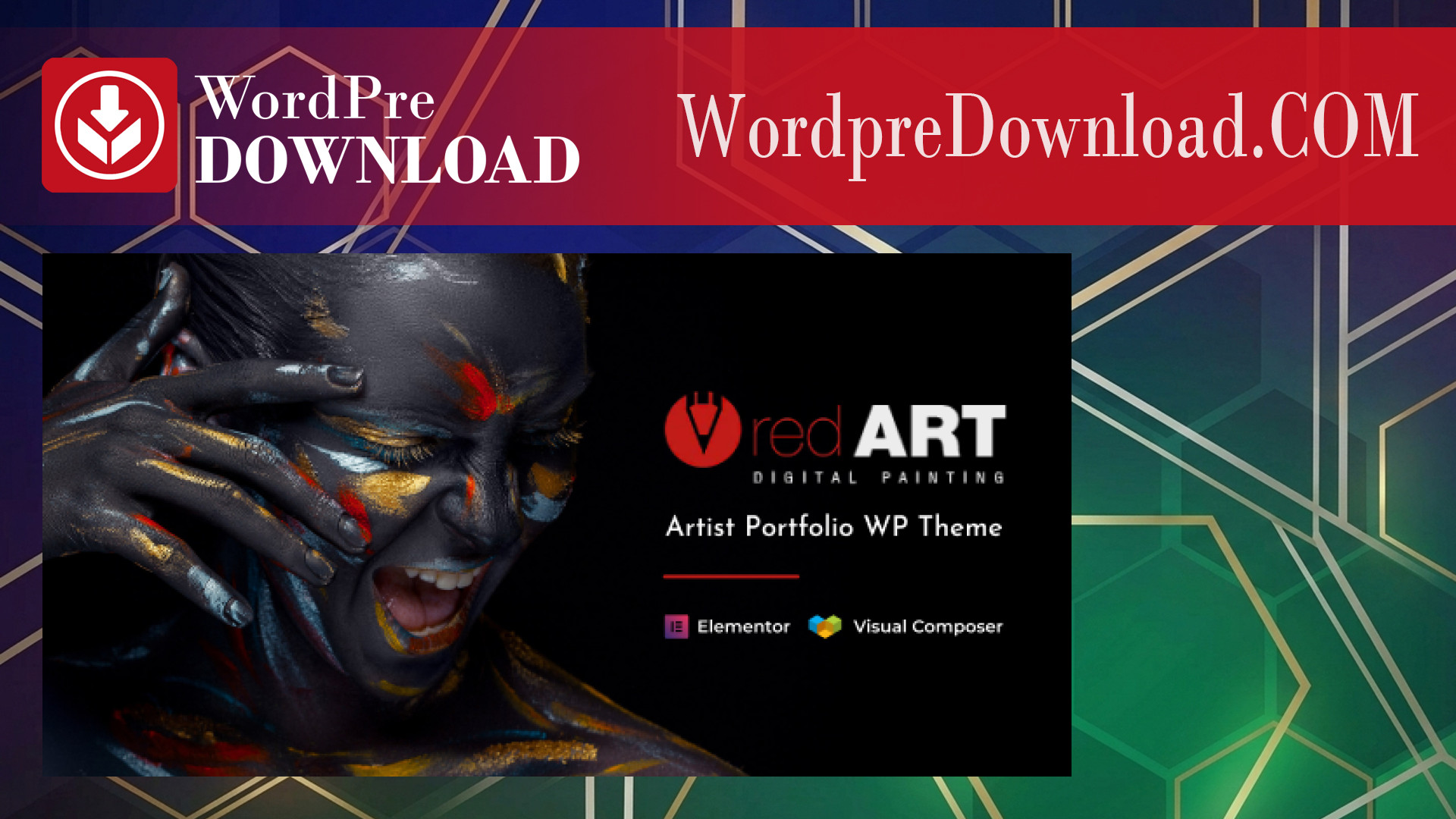 Red Art | Artist Portfolio WordPress Theme – WordpreDownload.COM