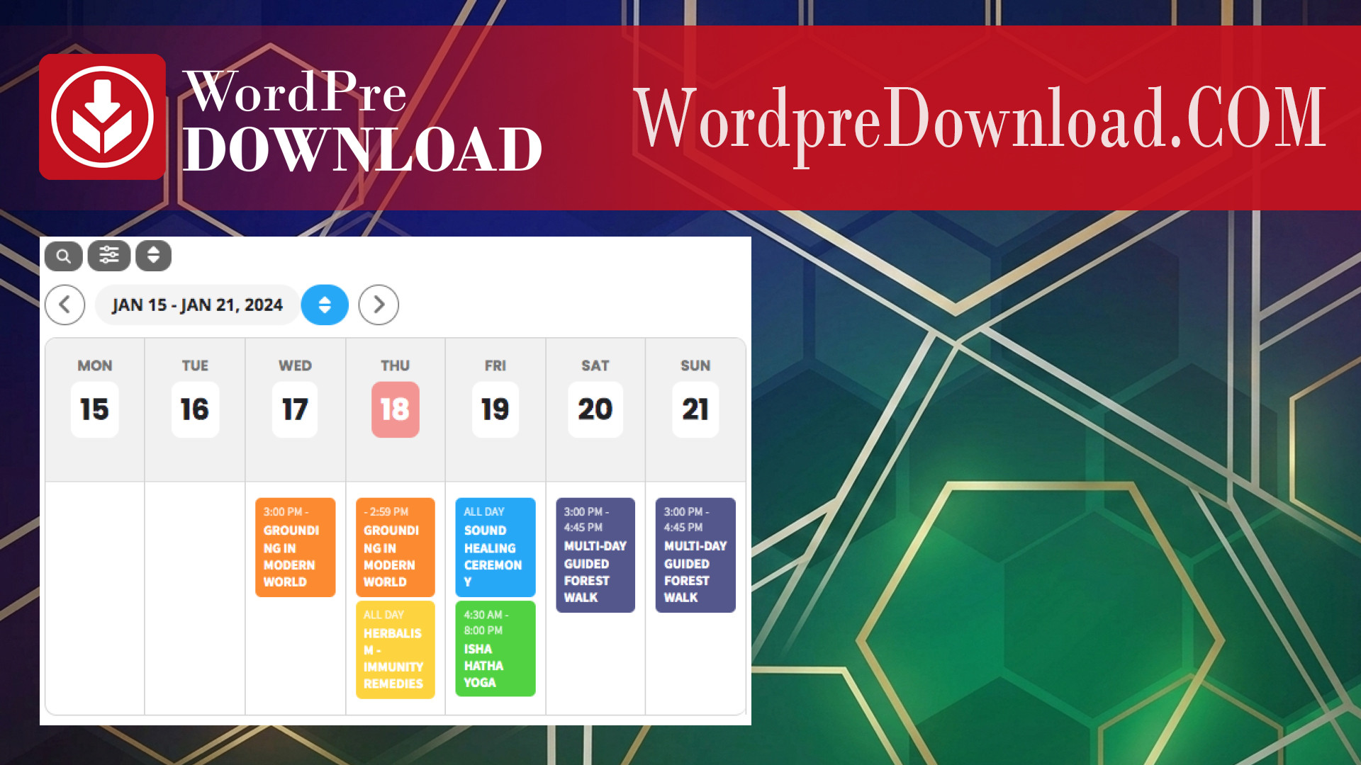 EventOn Weekly View – WordpreDownload.COM