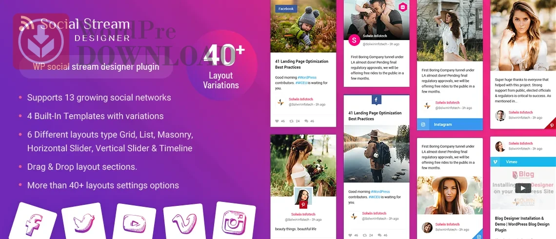 Download Plugin Social Stream for WordPress