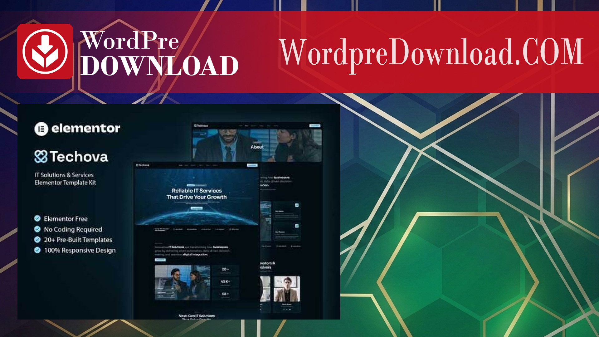 Techova – IT Solutions and Services Elementor Template Kit – WordpreDownload.COM