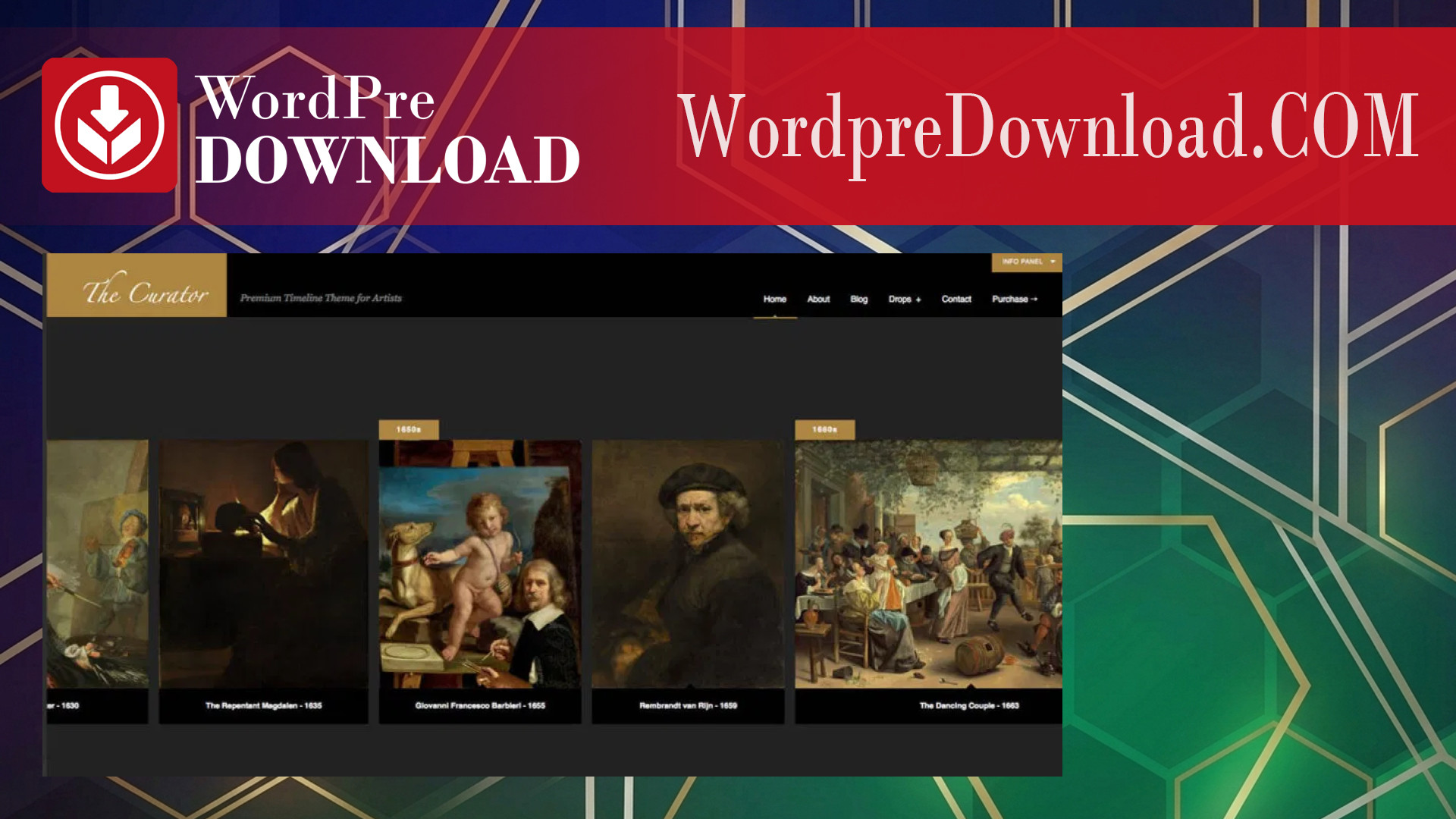 The Curator – Premier WP Timeline Theme for Artists – WordpreDownload.COM