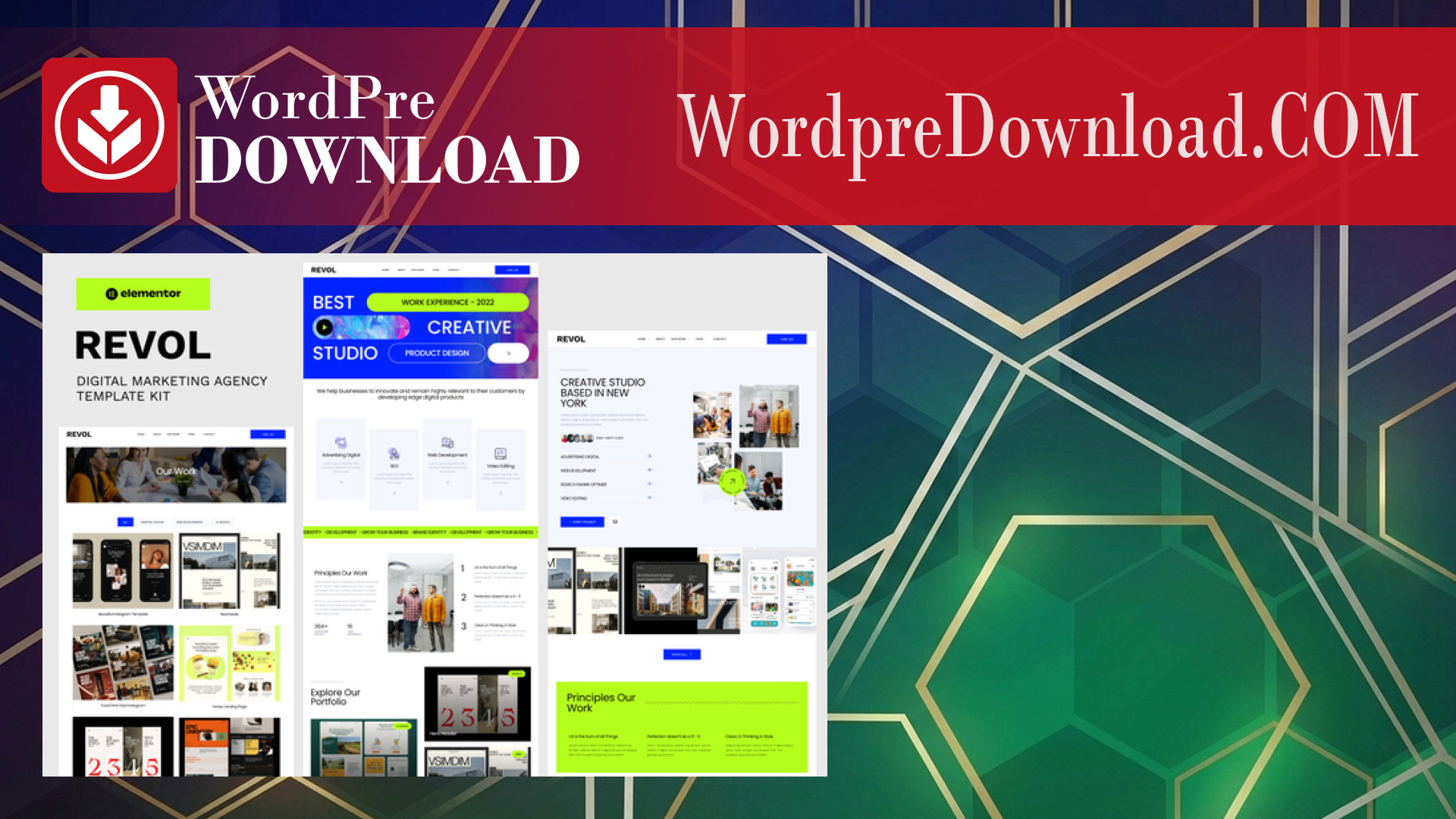 Revol – Digital Marketing Agency Elementor Template Kit – WordpreDownload.COM