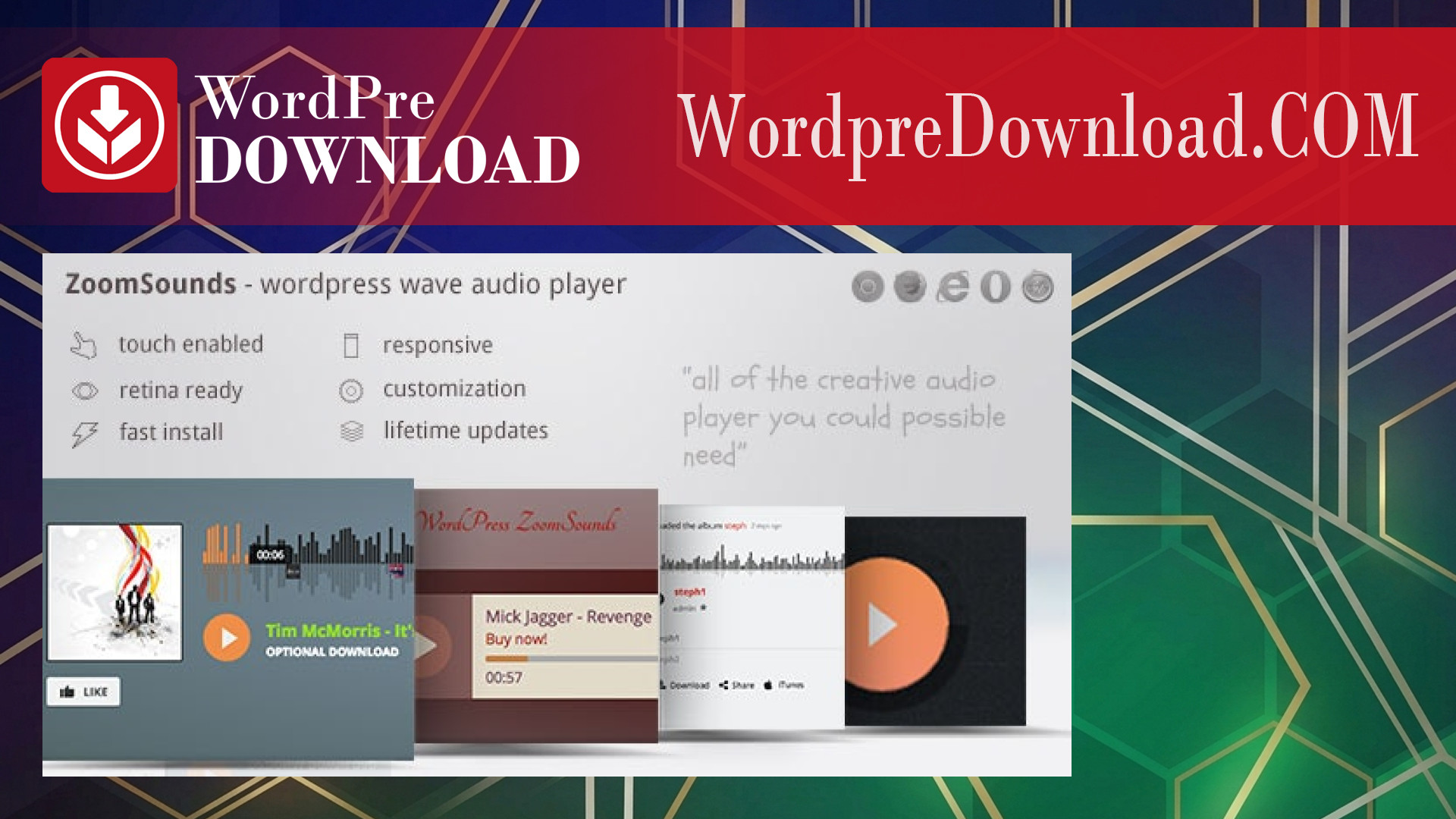 ZoomSounds – WordPress Wave Audio Player with Playlist – WordpreDownload.COM