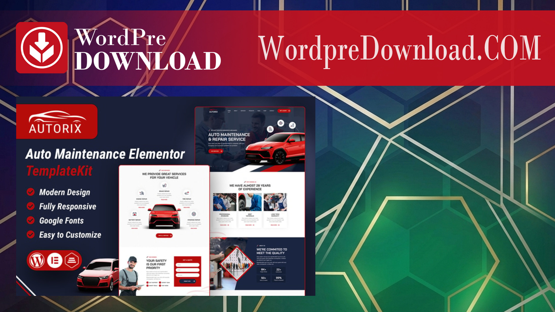 Autorix – Auto Maintenance Elementor Template Kit – WordpreDownload.COM