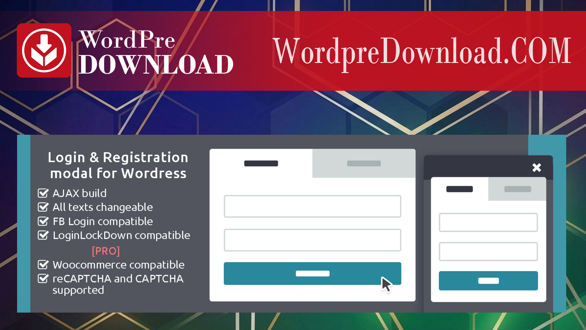AJAX Login and Registration Popup PRO – WordpreDownload.COM