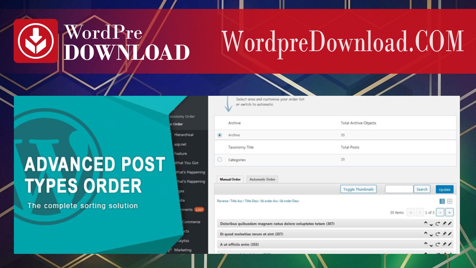 Advanced Post Types Order – WordpreDownload.COM