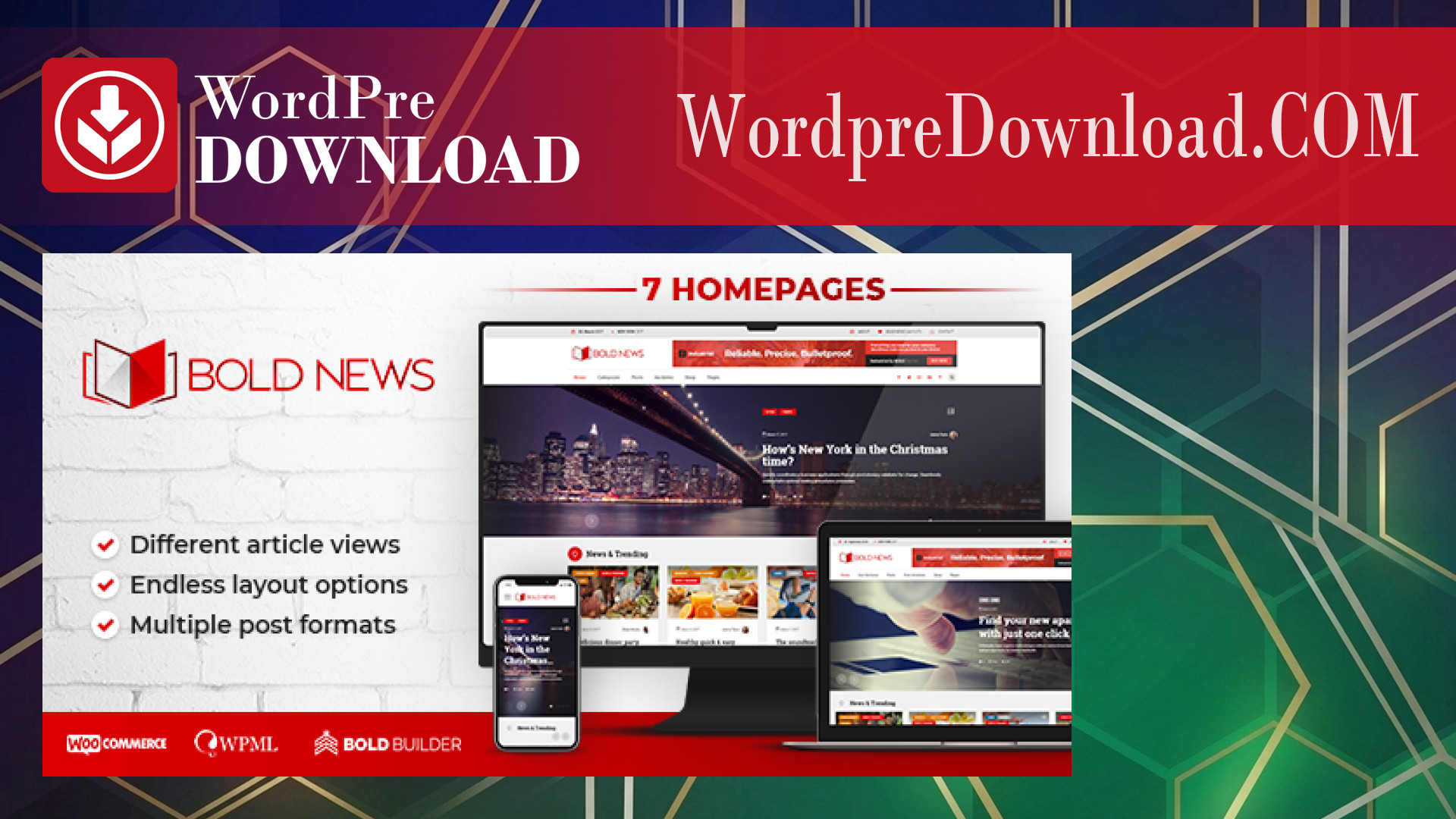 Bold News – WordPress Magazine and Newspaper Theme – WordpreDownload.COM