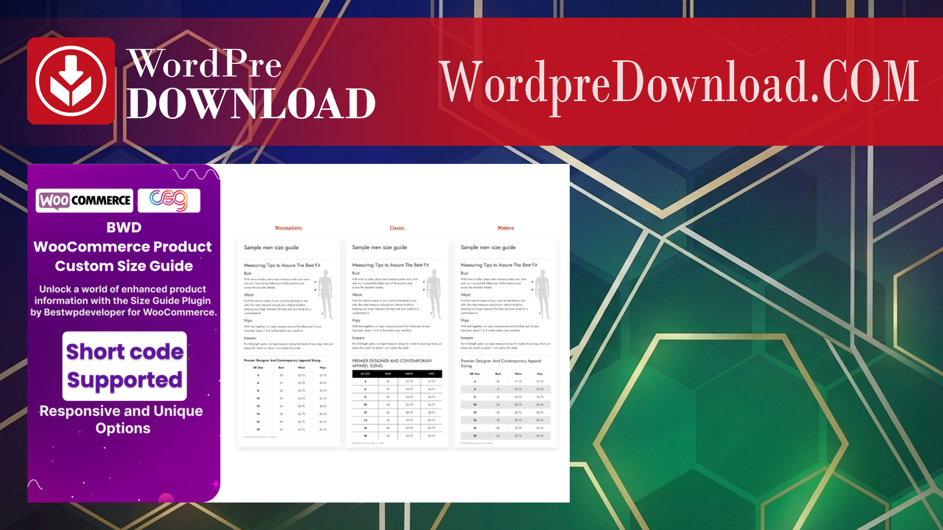 BWD Product Custom Size Guide For WooCommerce – WordpreDownload.COM