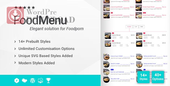 Ultimate Food Menu Addon for WPBakery – WordpreDownload.COM