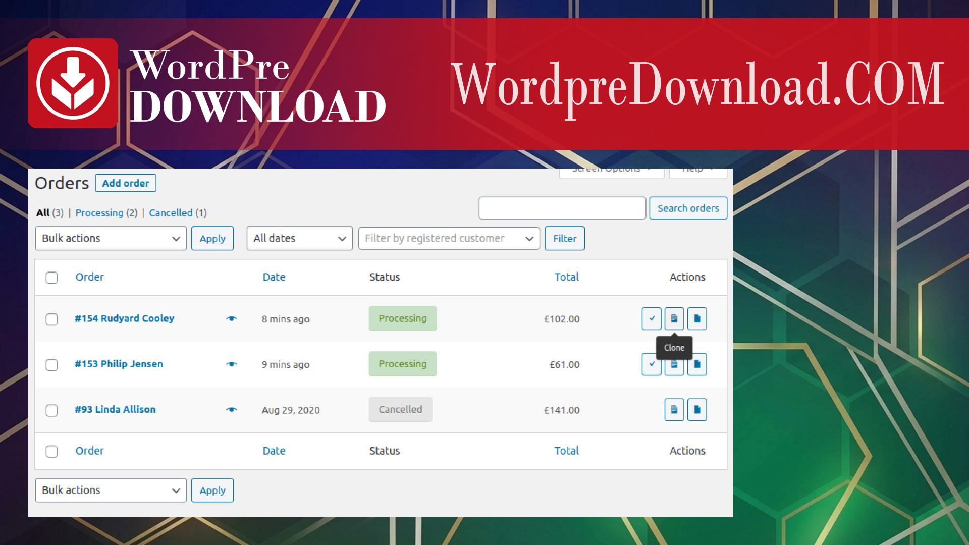 WooCommerce Clone Orders – WordpreDownload.COM