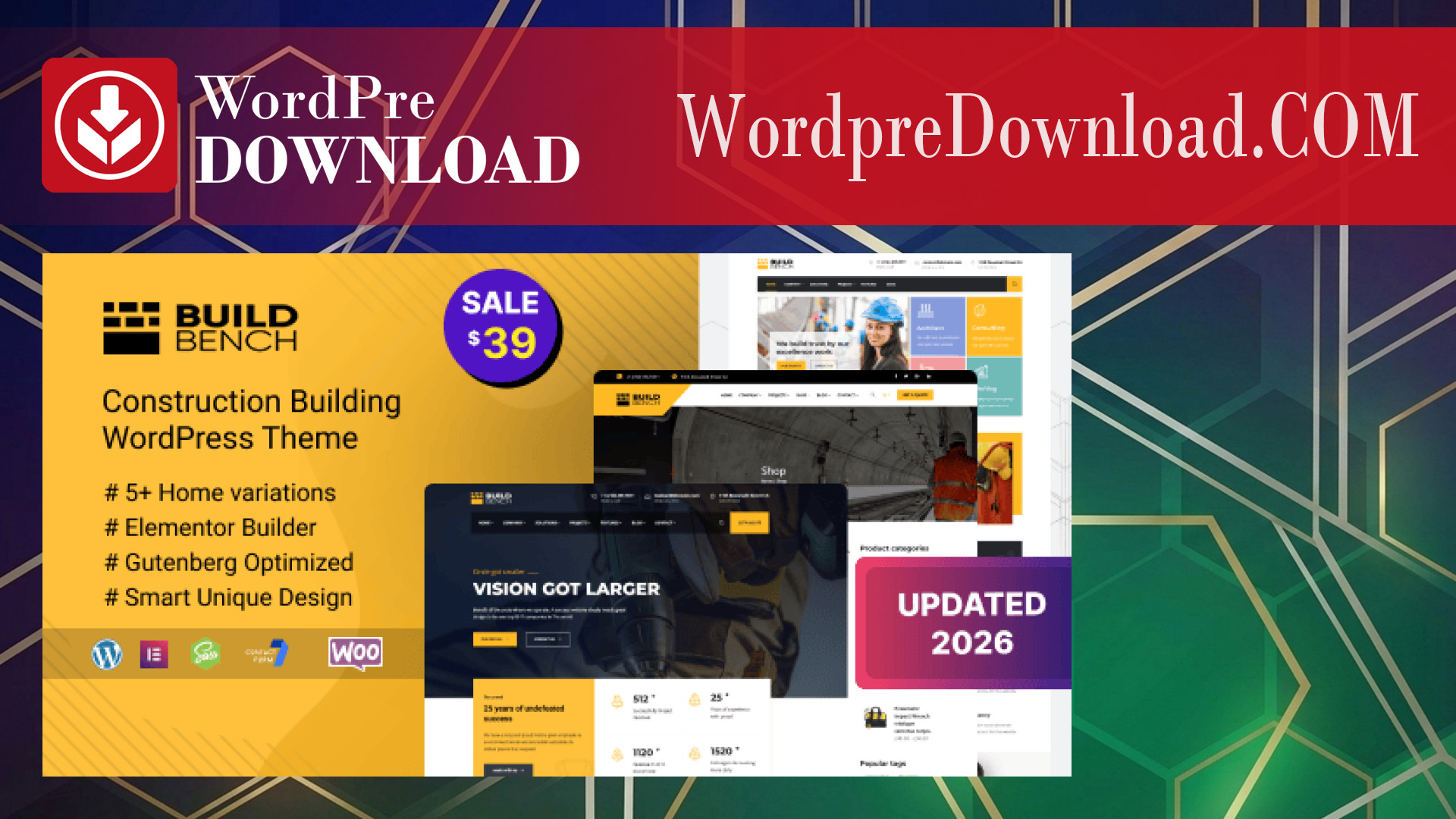 Buildbench – Construction Building WordPress Theme – WordpreDownload.COM