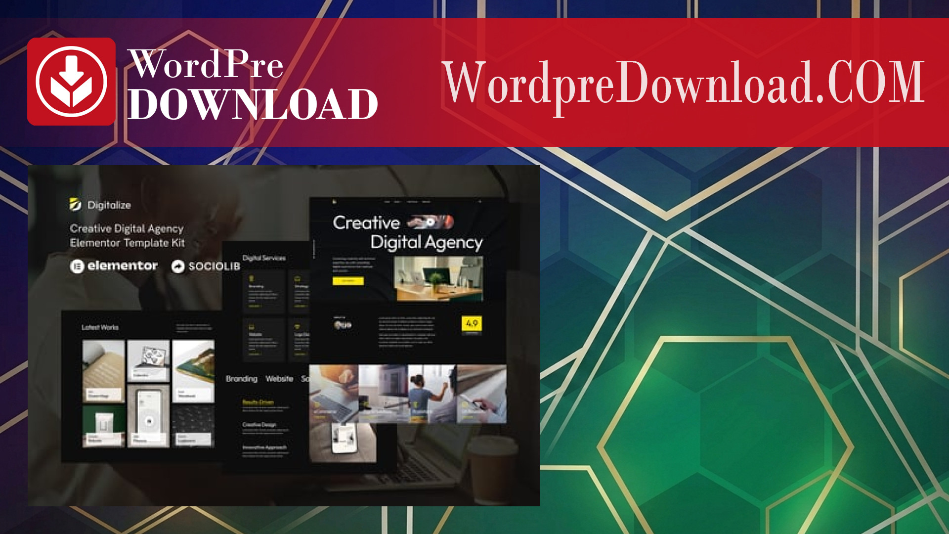 Digitalize – Creative Digital Agency and Portfolios Elementor Template Kit – WordpreDownload.COM