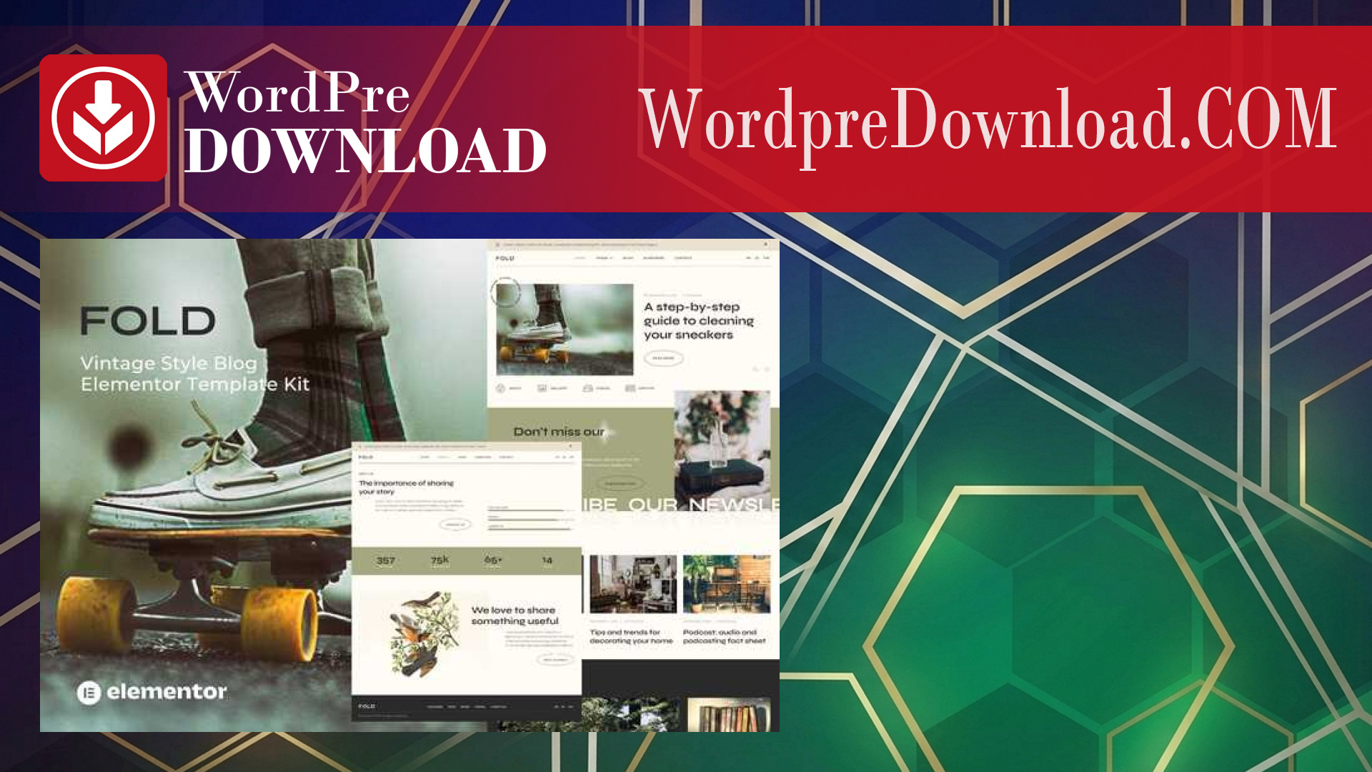 Fold – Vintage Style Blog Elementor Template Kit – Wordpredownload.com
