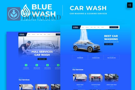 Bluewash – Car Washing and Cleaning Services Template Kit – Wordpredownload.com