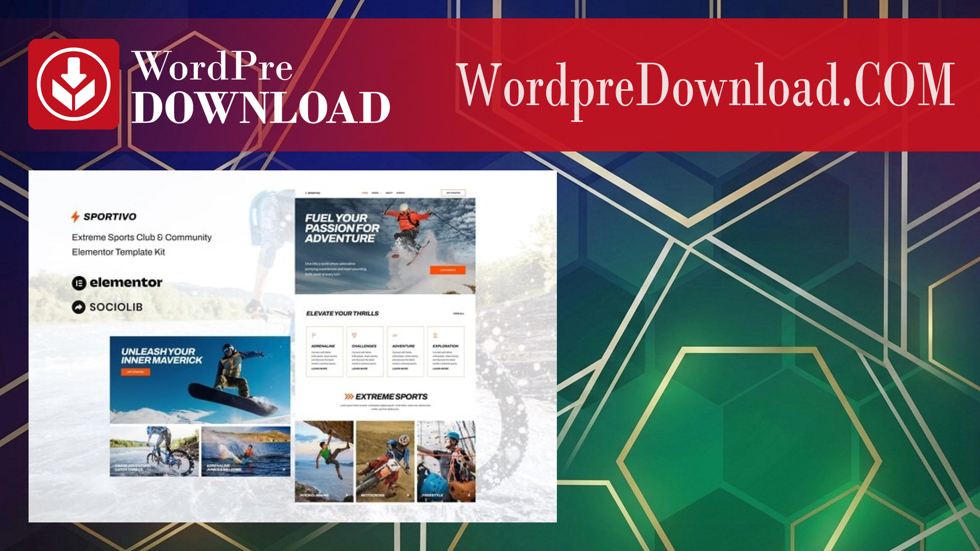 Sportivo – Extreme Sports Club and Community Elementor Template Kit – WordpreDownload.COM