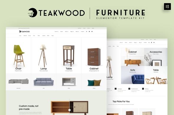 Teakwood – Furniture Shop Elementor Template Kit – WordpreDownload.COM