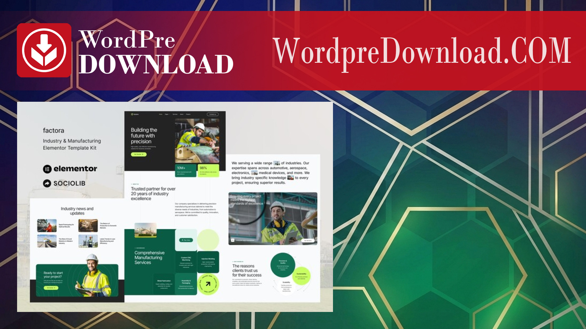 Factora – Industry and Manufacturing Elementor Template Kit – WordpreDownload.COM
