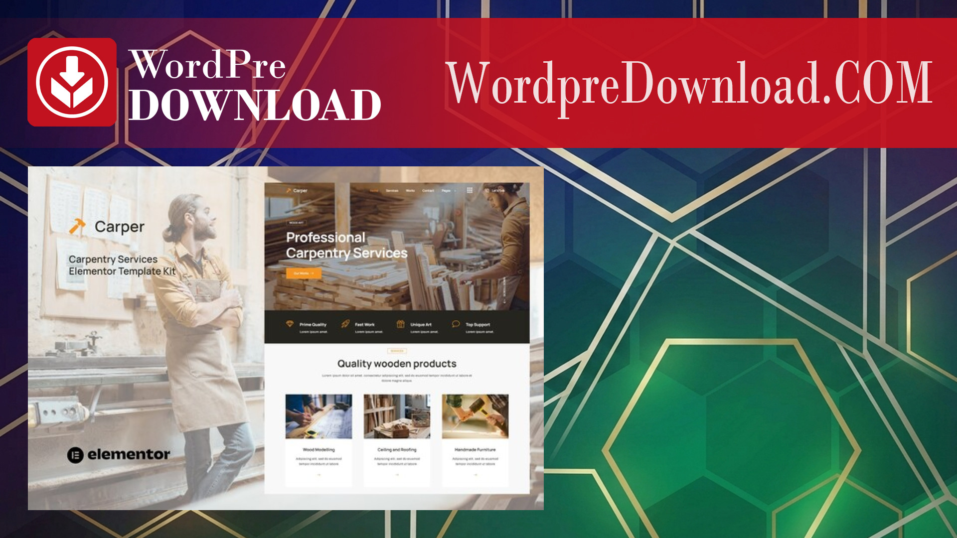 Carper – Carpenter and Craftman Elementor Template Kit – Wordpredownload.com