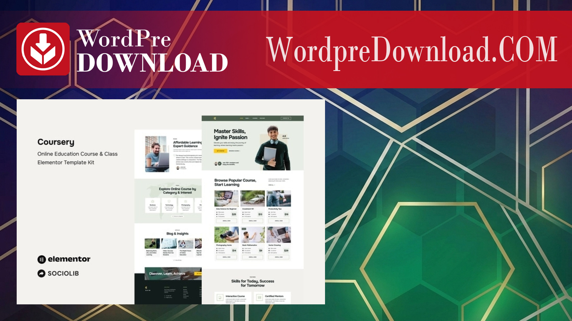 Coursery – Online Education Course and Class Elementor Template Kit – WordpreDownload.COM
