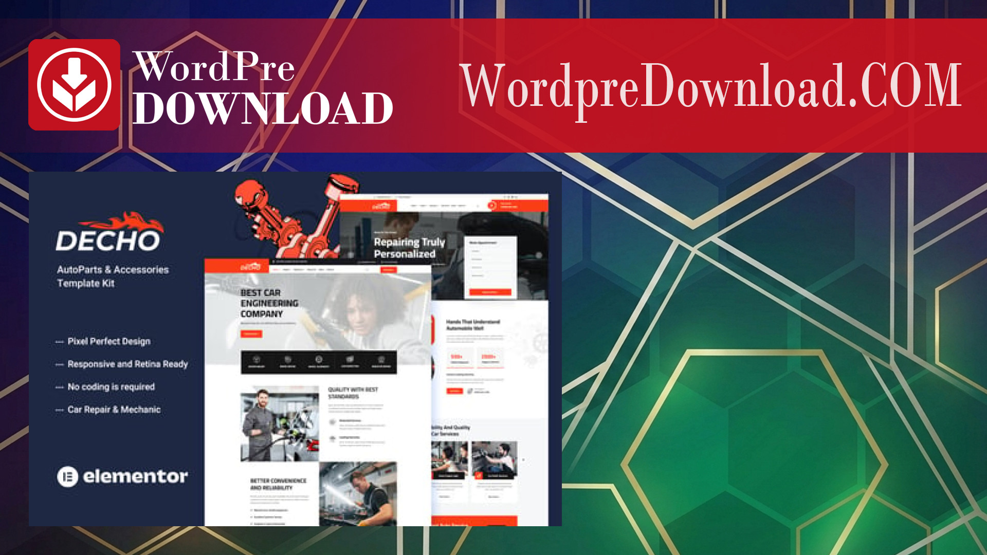 Decho – Car Repair Mechanic Template Kit – WordpreDownload.COM