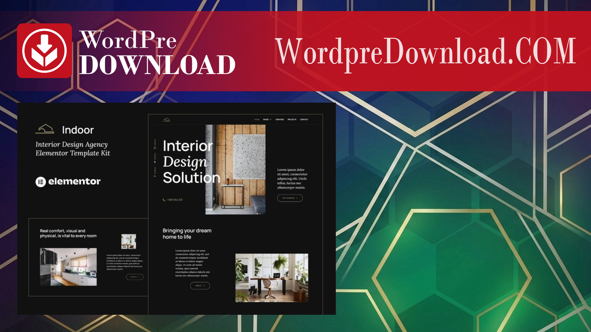Indoor – Dark Interior Design & Architecture Agency Elementor Template Kit – WordpreDownload.COM