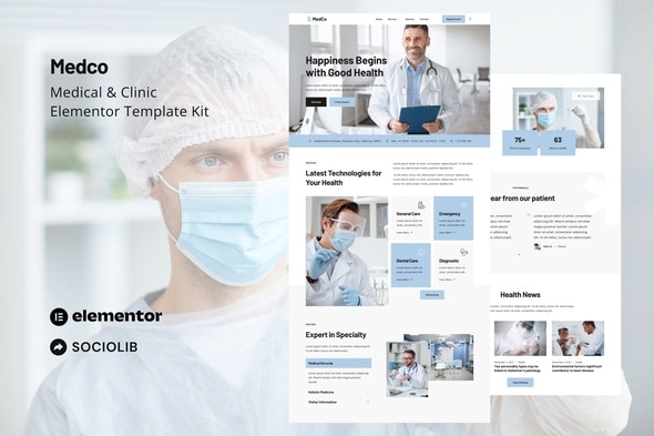 Medco – Medical Elementor Template Kit – Wordpredownload.com