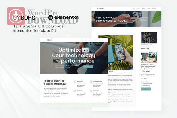 Cyborg – Tech Agency and IT Solutions Elementor Template Kit – WordpreDownload.COM