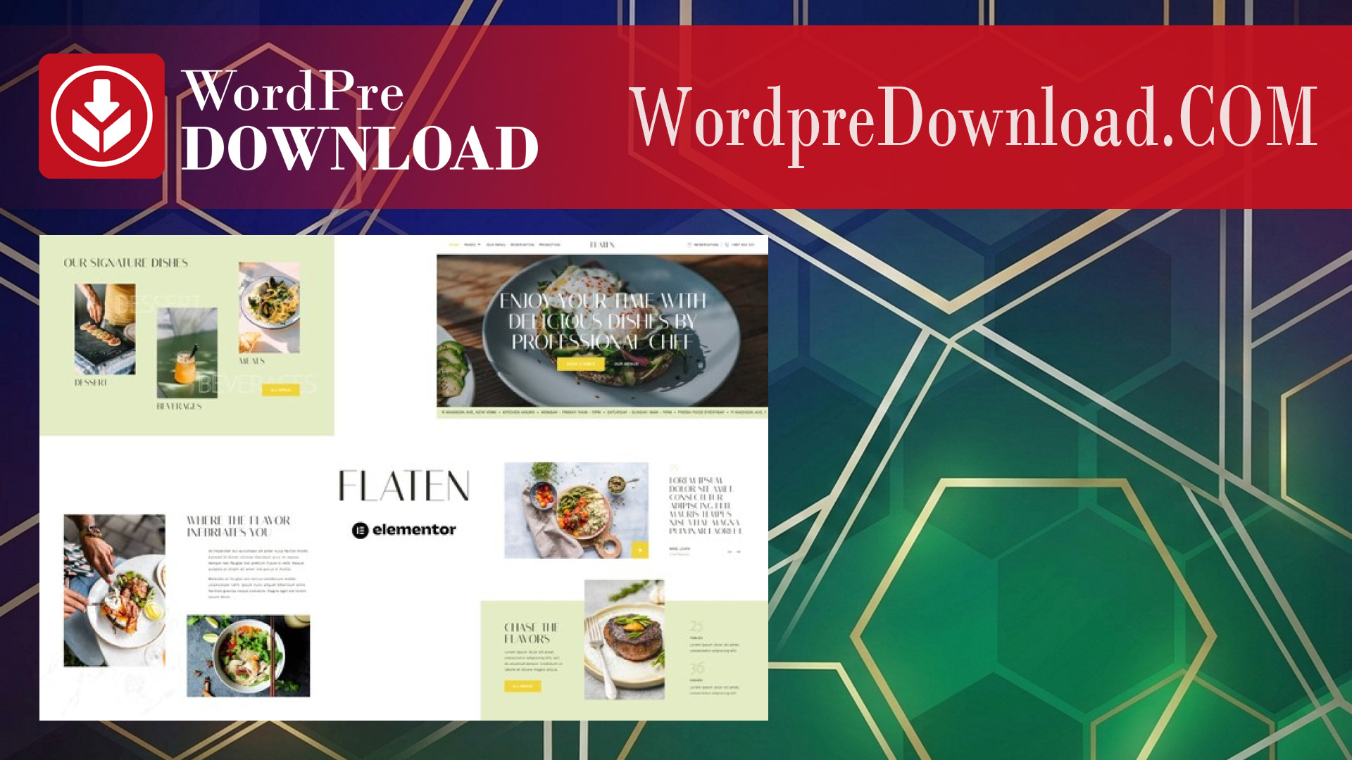 Flaten – Restaurant and Catering Services Elementor Template Kit – WordpreDownload.COM