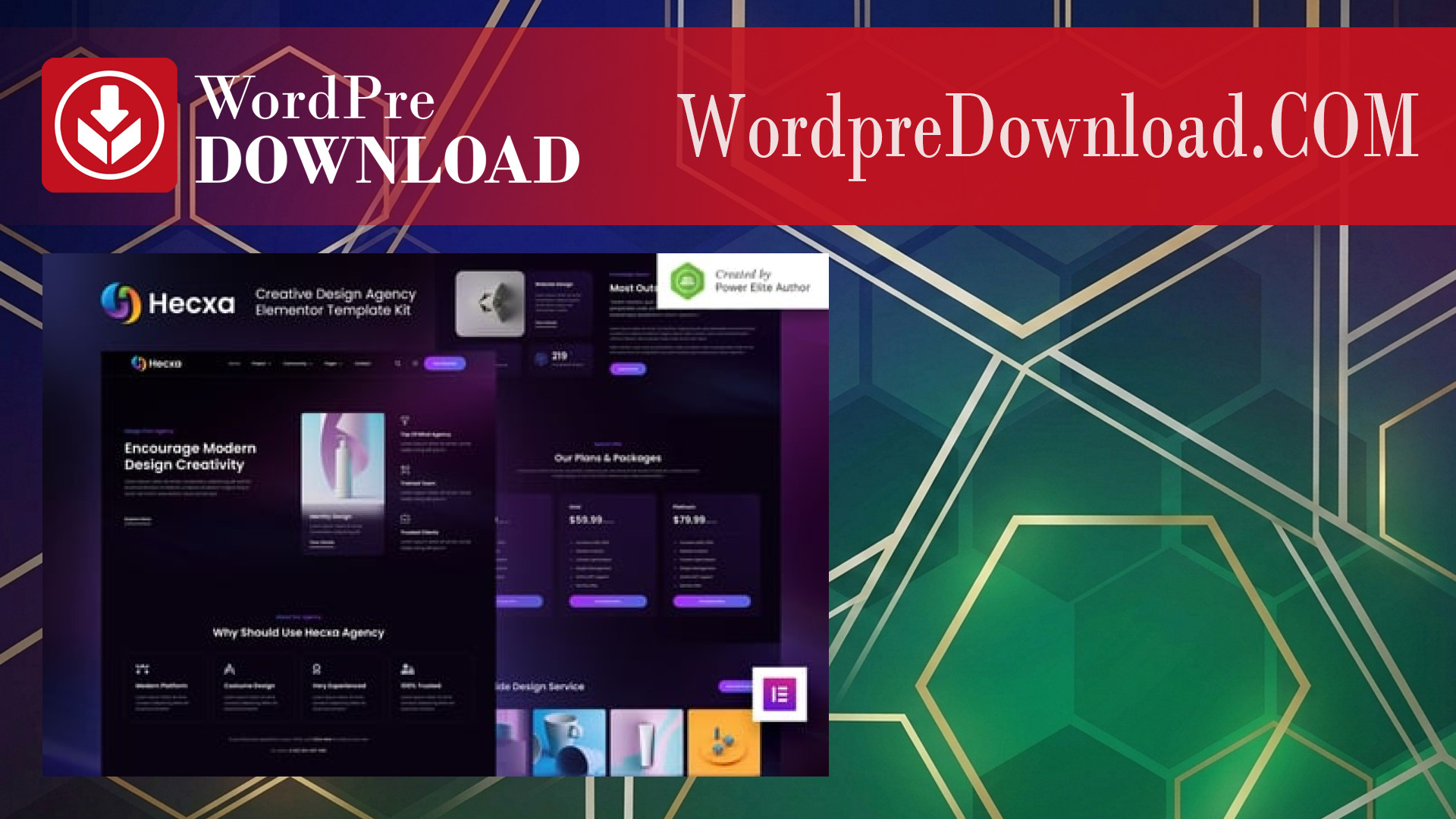 Hecxa – Creative Design Agency Elementor Template Kit – WordpreDownload.COM