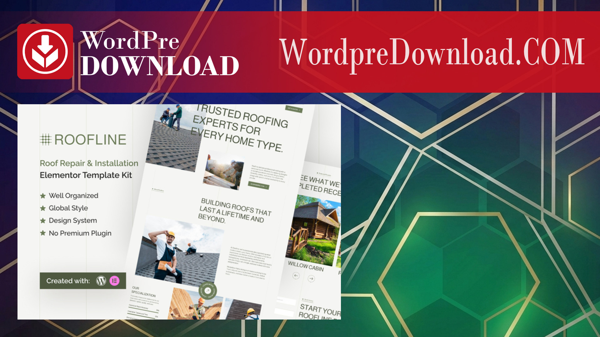 Roofline – Roof Repair and Installation Elementor Template Kit – WordpreDownload.COM