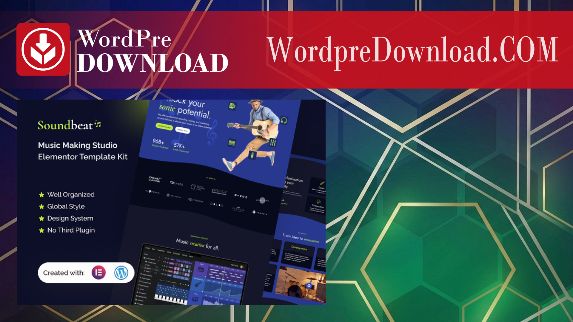 Soundbeat – Music Making Studio Elementor Pro Template Kit – WordpreDownload.COM