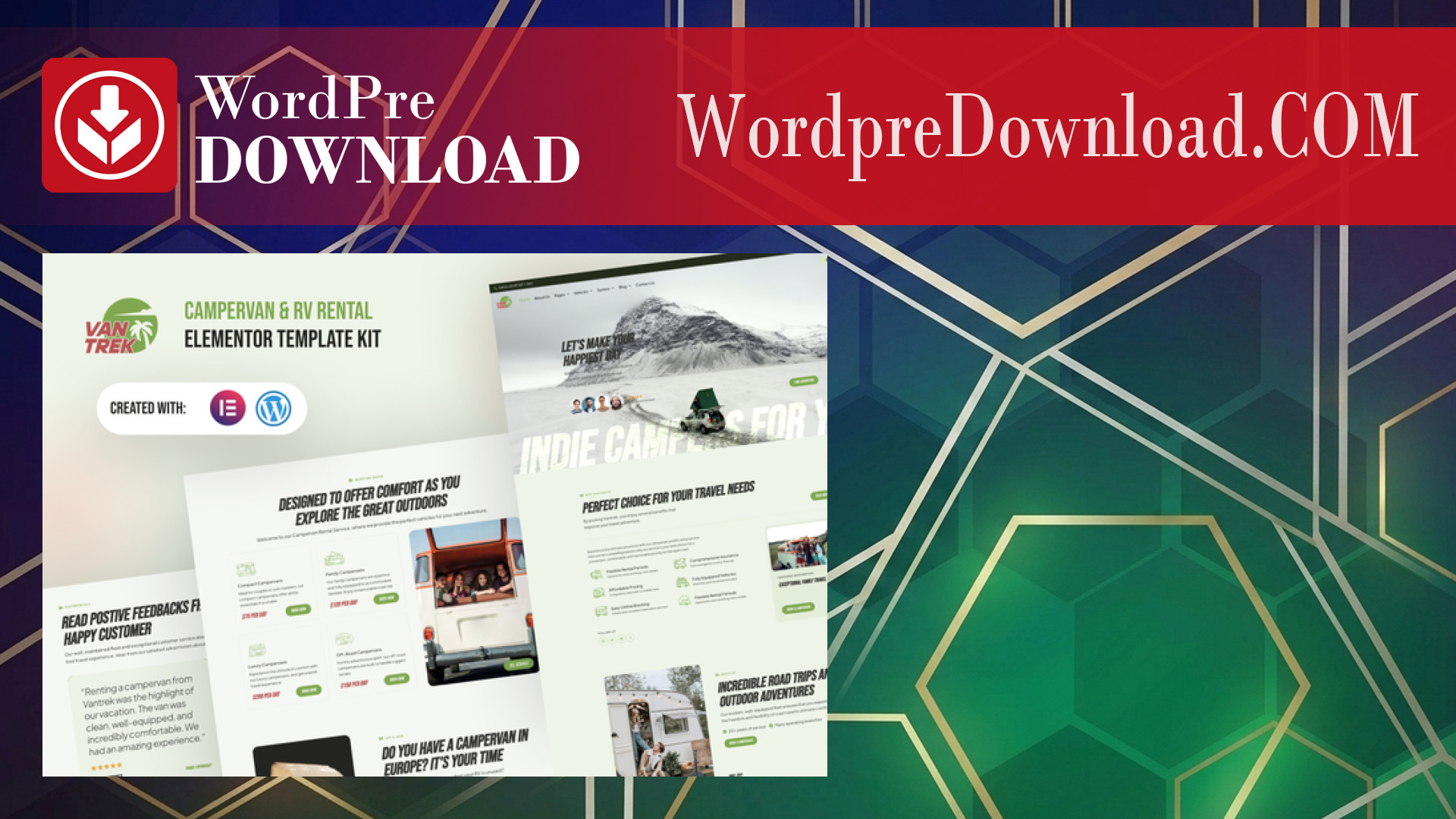 VanTrek – Campervan and RV Rental Elementor Pro Template Kit – WordpreDownload.COM